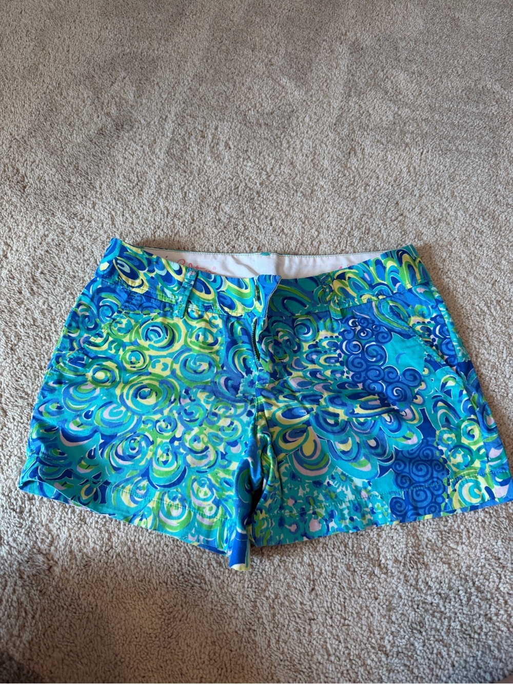 Lilly Pulitzer Bright Blue & Green Printed Women’s Shorts